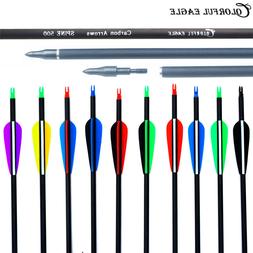 28"/30"/31" Archery Carbon Fiber Arrows Tips Nocks Hunting C